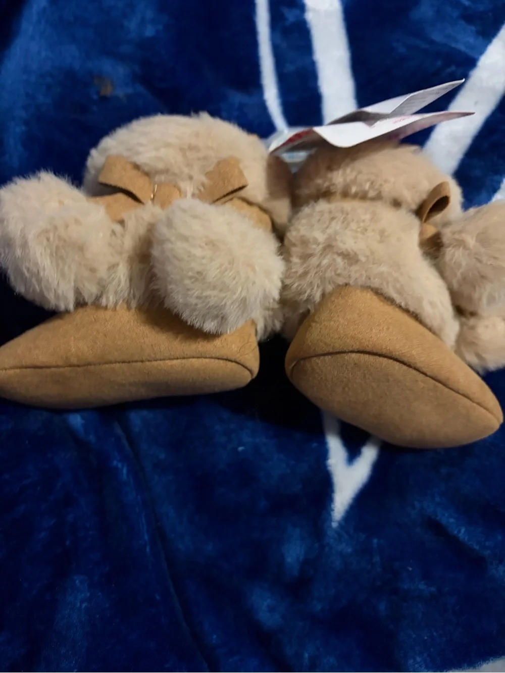 Plush Faux-Fur Tan Baby Boots